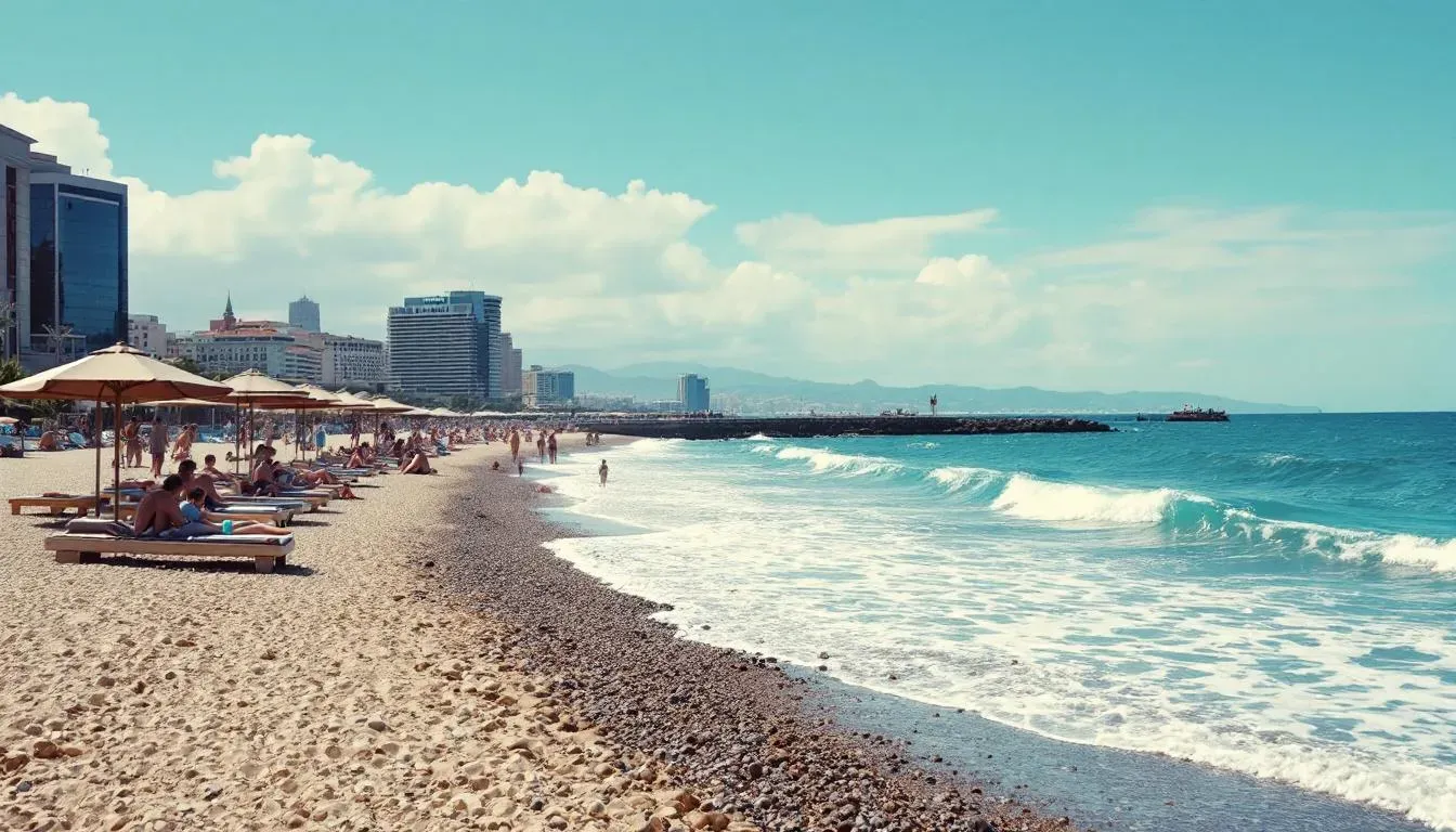 Barceloneta Beach - filming location in Spain