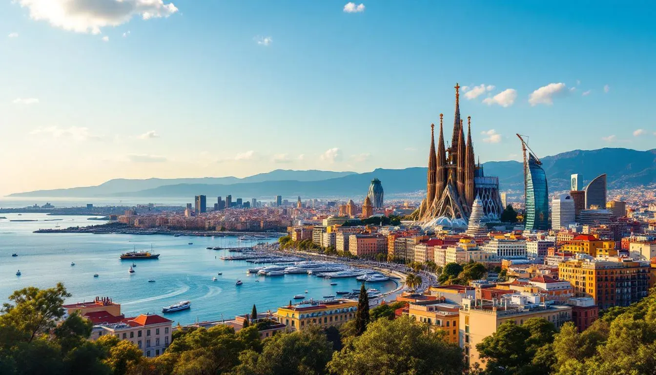 Barcelona Skyline - filming location in Spain